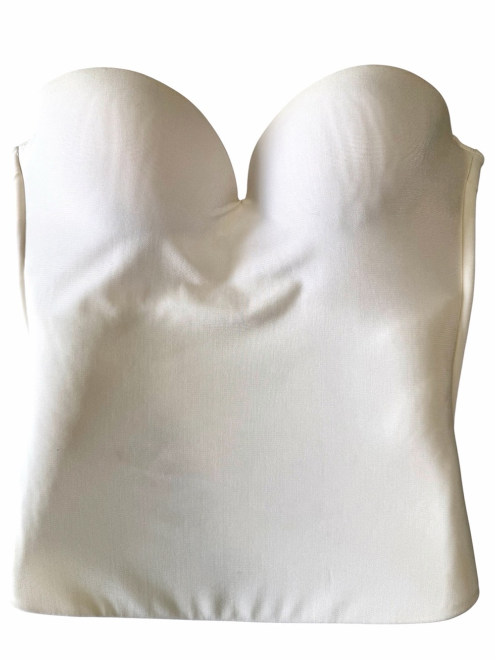 Victoria’s Secret Longline Strapless Bra Bustier White 36C Vintage 2002